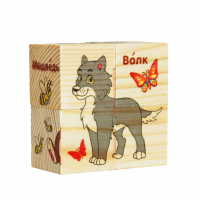 Кубики деревянные "Лесные животные"