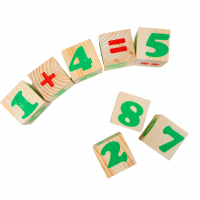 Кубики деревянные «Цифры» 12 элементов