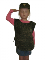 Костюм "Военный" накидка и шапочка, х/б